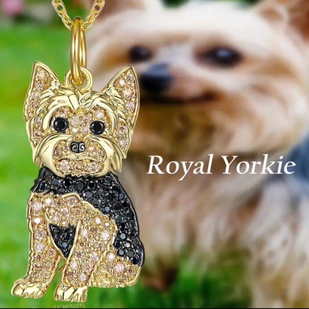 NEW! CZ Yorkie Keychain Bag 🎒👜 Charm Jewelry Pendant 📿 Accesories ~ 🎁🐾🐕